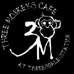 Three monkey's cafe at torresdale station.