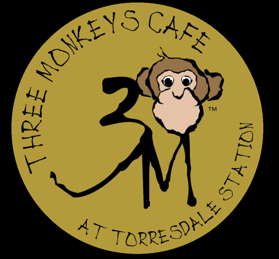 Three monkey's cafe at torrance station.